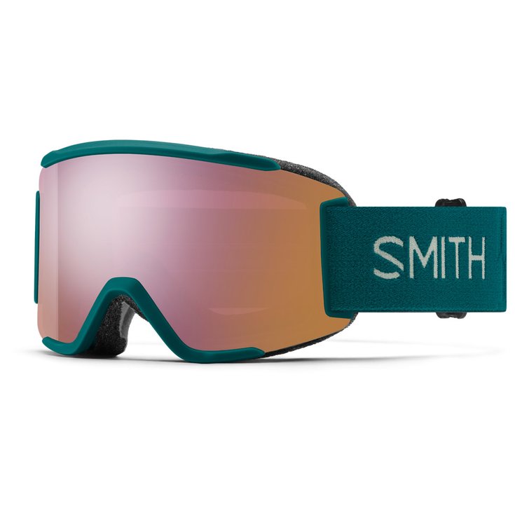 Smith Skibrillen Squad S Malachite Chromapop Everyday Rose Gold Mirror + Clear Voorstelling