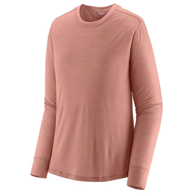 Patagonia Wandel T-shirt Cap Cool Merino LS Blend W Moonrise Taupe Voorstelling