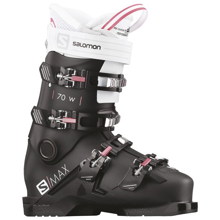 Salomon Chaussures de Ski S/max 70 W Black White Pink Profil