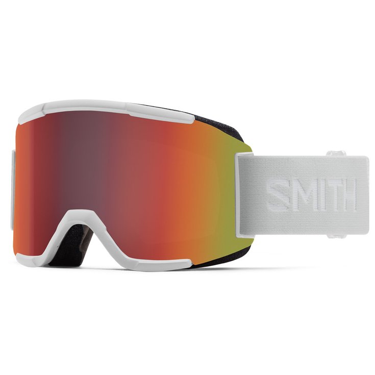 Smith Goggles Squad White Vapor Red Sol X Mirror Overview