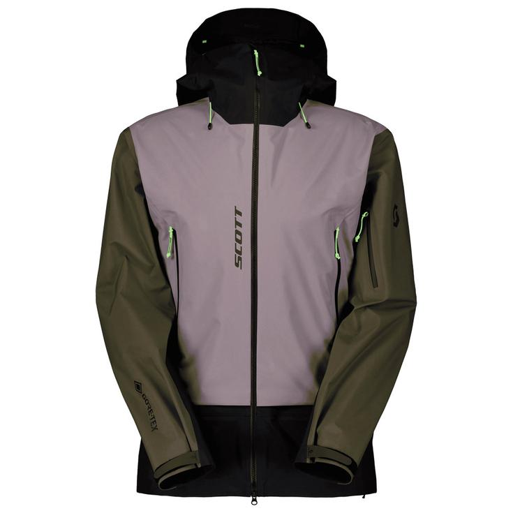 Scott Ski Jacket Jacket M's Explorair Gore Tex 3 Layer Evening Grey Black Overview