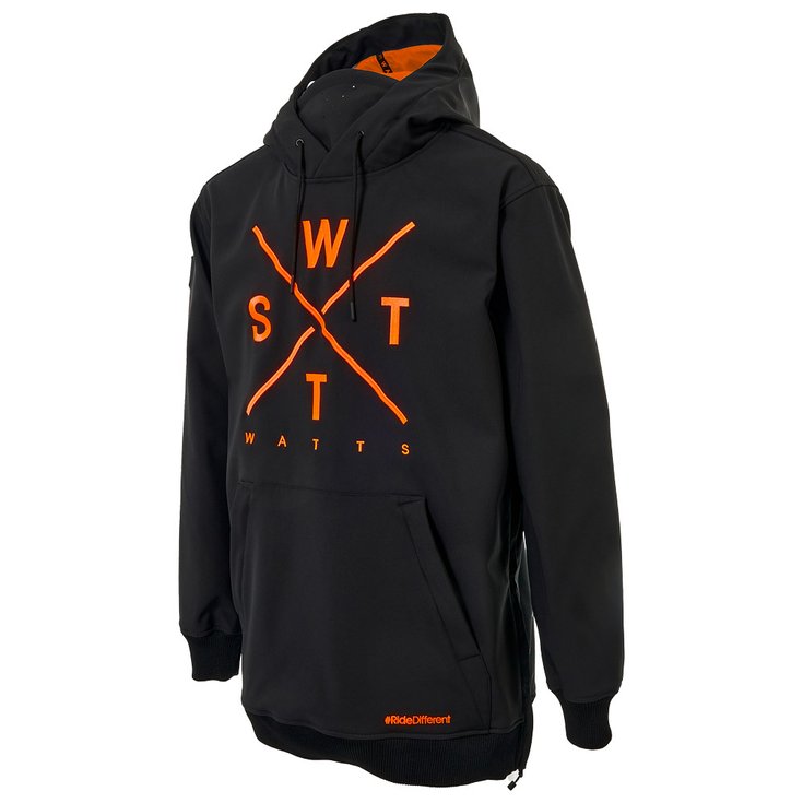 Watts Ski Jacket Orbital Noir Orange Fluo Winter 2025 Glisshop