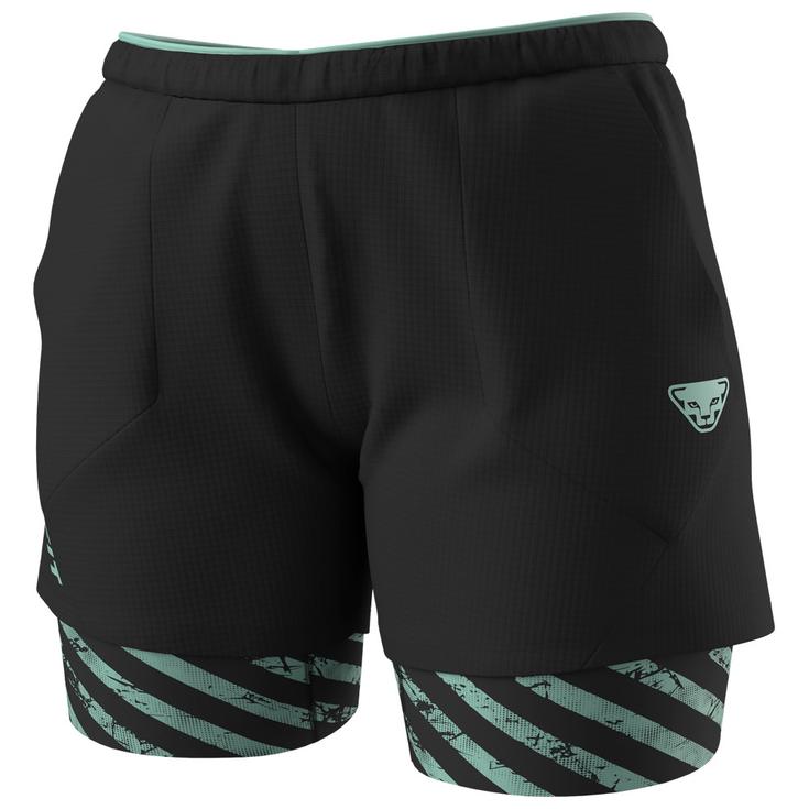 Dynafit Short de trail Trail 2In1 Short W Black Out Jadelite Présentation
