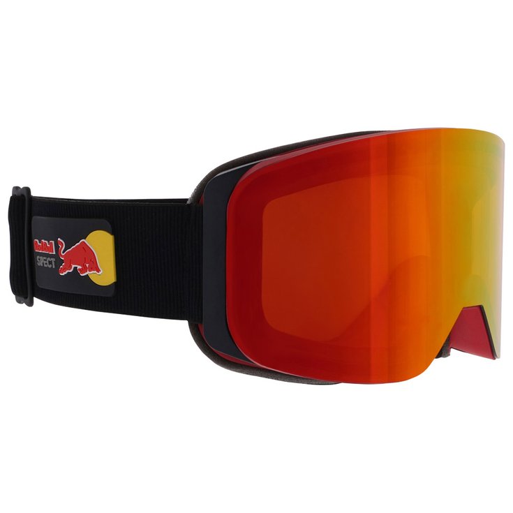 Red Bull Spect Masque de Ski Magnetron Slick Matt Black Red Orange Red Mirror Présentation