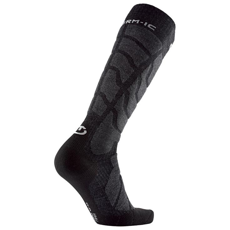Therm-Ic Socks Ski Warm Black Grey Side