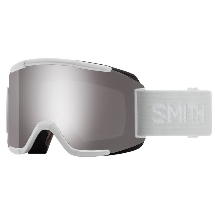 Smith Goggles Squad White Vapor Chromapop Sun Platinum Mirror + Yellow Overview