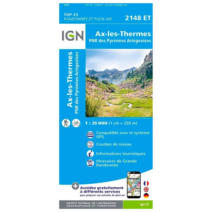 IGN Carte 2148ET Ax-les-Thermes PNR des Pyrénées Ariégeoises Presentación
