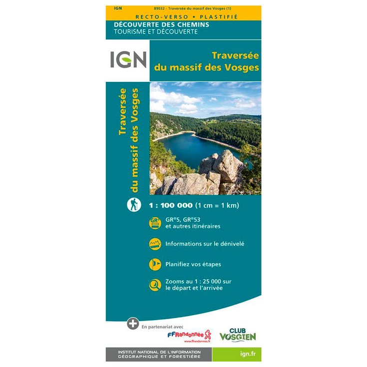 IGN Carte La Traversée des Vosges Presentazione