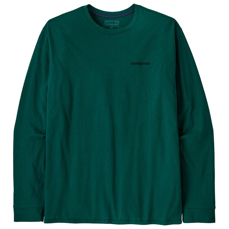 Patagonia T-Shirt P-6 Logo Responsibili-Tee L/S Cascade Green Präsentation