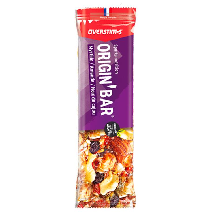 Overstims Barrette energetiche Origin Bar 40 g. Myrtilles Amande Noix De Cajou Presentazione