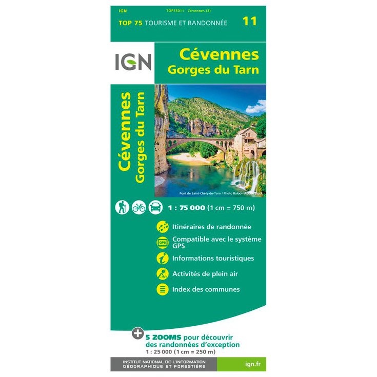 IGN Cevennes Gorges du Tarn 