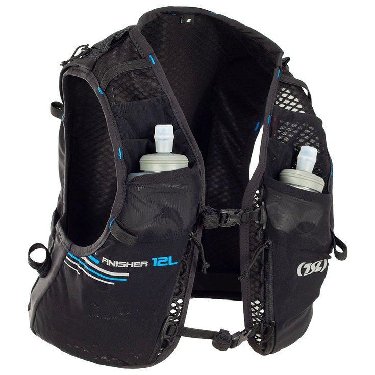 TSL Chaleco Trail Finisher 12 + 2 Flasks Souples 500 ml Black Blue Presentación