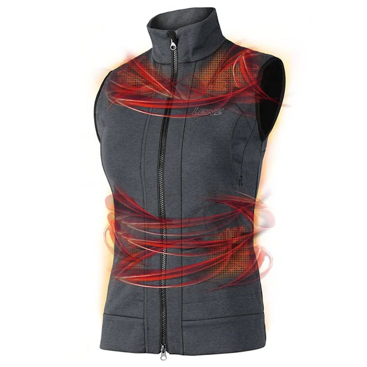 Lenz Jacket Heat Vest 2.0 Women + 2 Heat Pads Black Grey Melange Overview