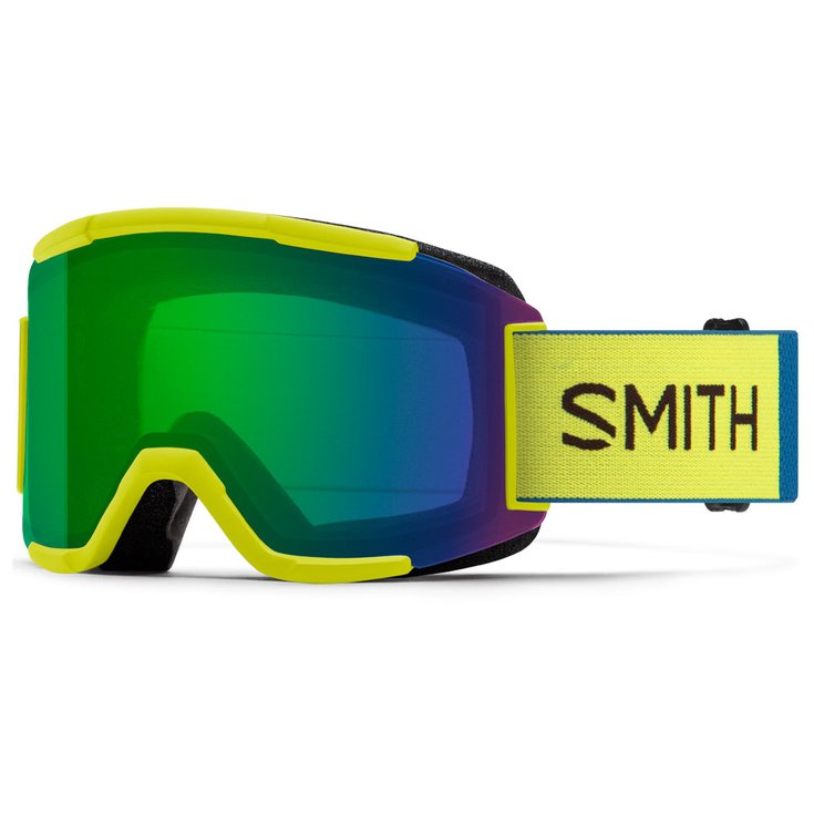 Smith Goggles Squad Neon Yellow Chromapop Everyday Green Mirror + Yellow Overview