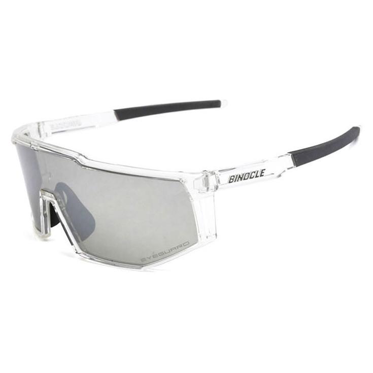 Binocle Eyewear Zonnebrillen Horizon Shiny Translucide Silver Mirror Polarized Voorstelling