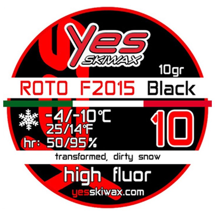 Yes Skiwax Roto-Bürsten-Wachs Roto F2015 Black 10 10gr Präsentation