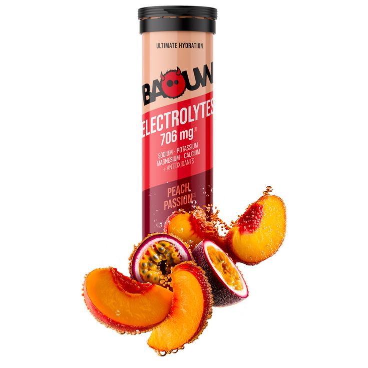 Baouw Boisson Pastilles Electrolytes (x10) 50 g. Pêche Passion Présentation