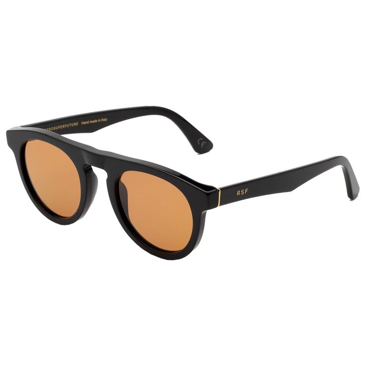 Retro Super Future Sunglasses Racer Black Brown Overview