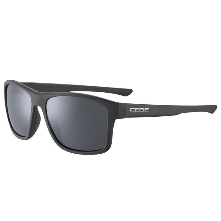Cebe Sunglasses Baxter Soft Touch Black Zone Polarized Grey Flash Silver Overview