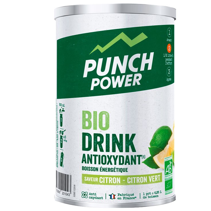 Punch Power Boisson Biodrink Antioxydant 500 g Citron Citron Vert Présentation