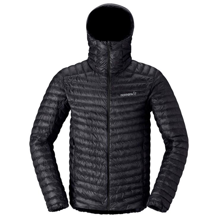 Norrona Chaqueta de plumas Trollveggen Down 800 Super Light Hood Caviar Black Presentación