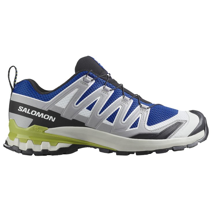 Salomon Chaussures de trail Xa Pro 3D V9 Nautical Blue Alloy Dark Citron Présentation