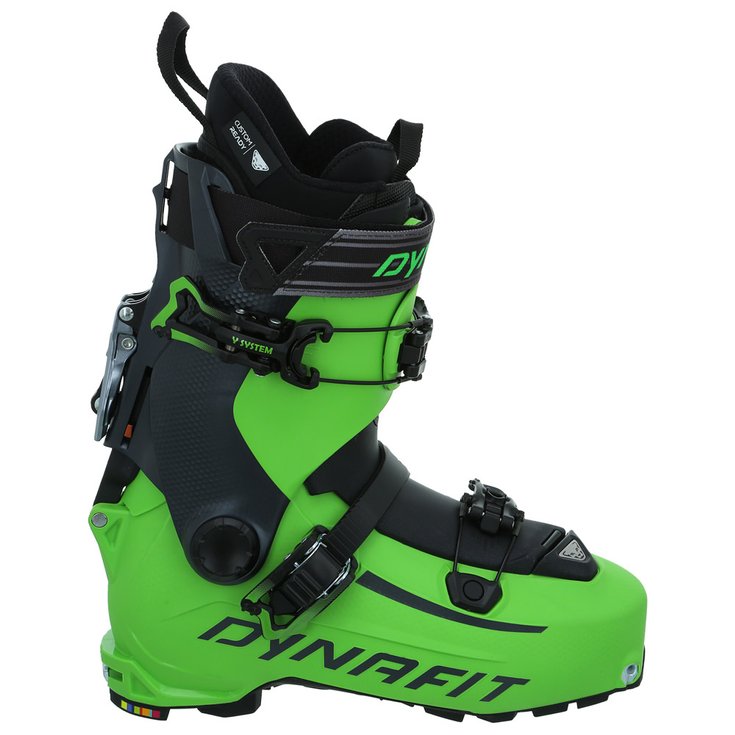 Dynafit Chaussures de Ski Randonnée Hoji Pu Green Machine Asphalt Côté