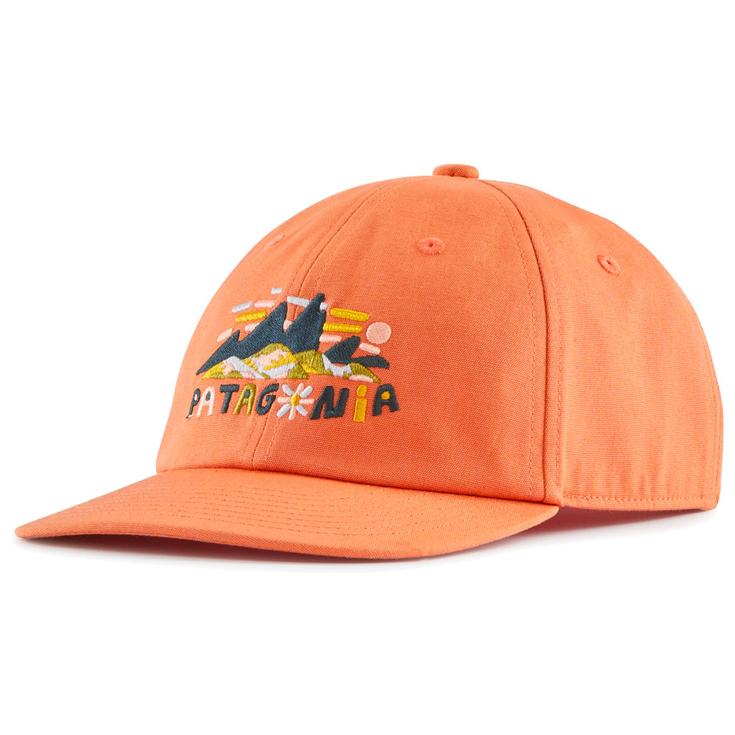 Patagonia Berretto Kid's Funhoggers Hat Fitz Roy Superbloom Rock Melon Presentazione