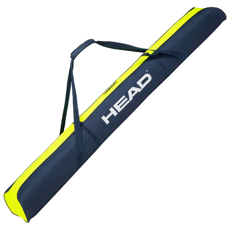 Head Housse Ski Double Skibag 195 Navy Blue Yellow Présentation