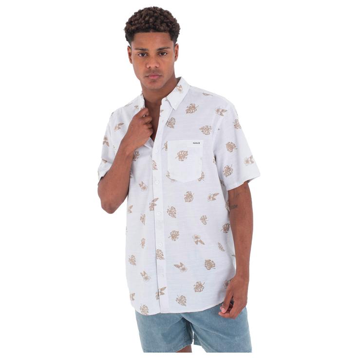 Hurley Overhemden One And Only Stretch Short Sleeve Bone 2 Voorstelling