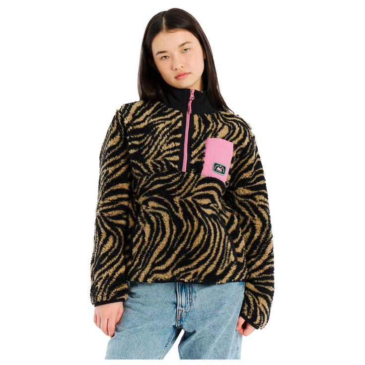 Protest Fleece Prtdenica Junior 1/4 Zip Active Top Bamboo Beige Voorstelling