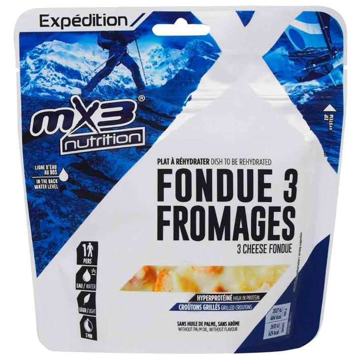 MX3 Comida liofilizada Fondue Aux 3 Fromages Presentación