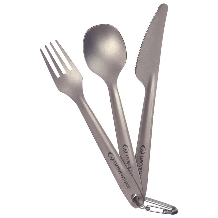 Lifeventure Cutlery Superlight Cutlery Set Titanium Overview