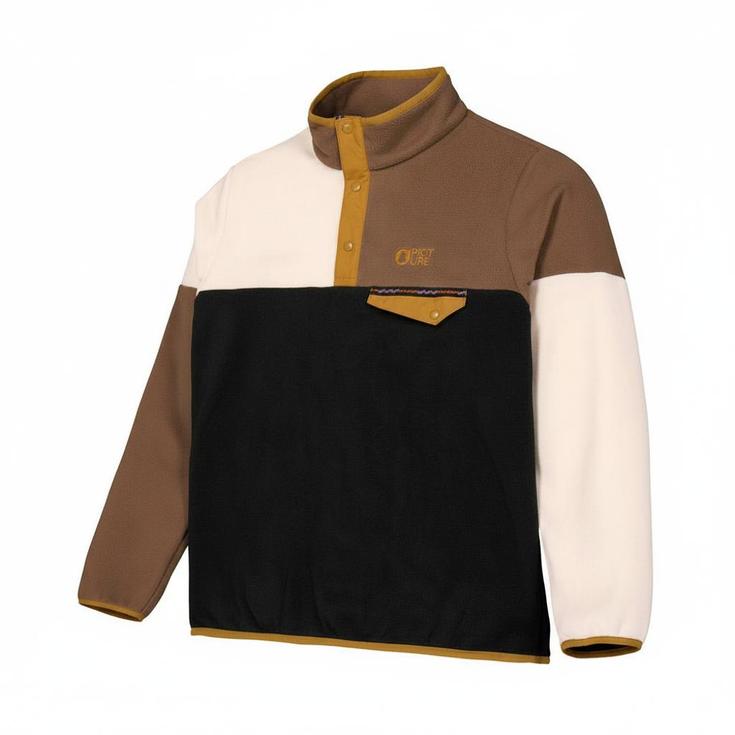 Picture Polaire Arcca 1/4 Fleece Black Vanilla Cocoa Présentation