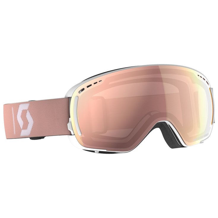 Scott Máscaras Goggle Lcg Compact Pale Pink Enhancer Rose Chrome Presentación