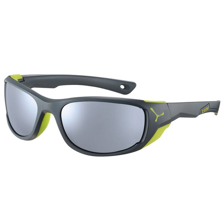 Cebe Sunglasses Jorasses M Matte Grey Lime Peak Grey Cat 4 Silver AR Overview