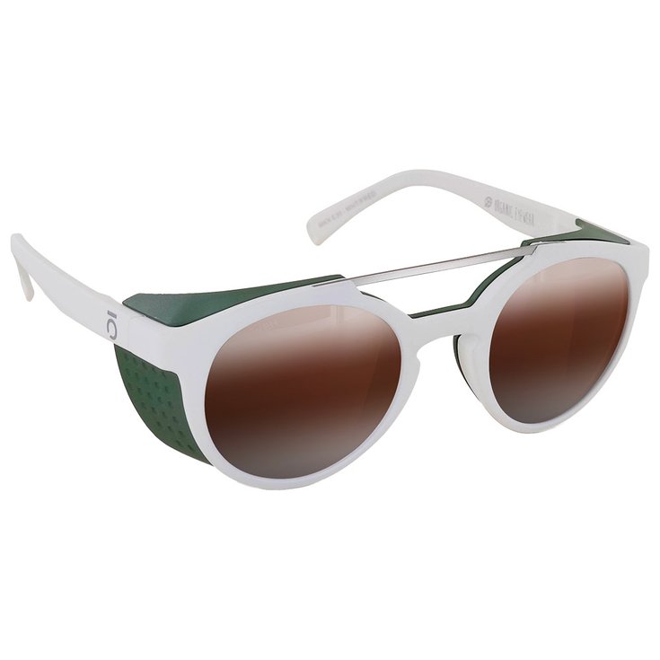 Moken Vision Sunglasses Hawkins White Green Grey Silver Retro Inuit Overview