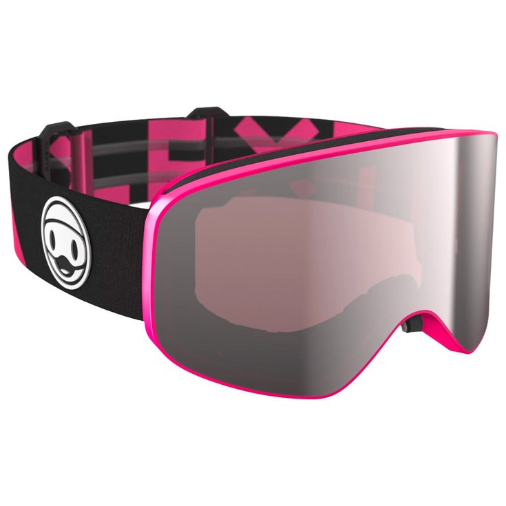 Flaxta Maschera Prime Junior Black Pink Silver Mirror Lens Presentazione