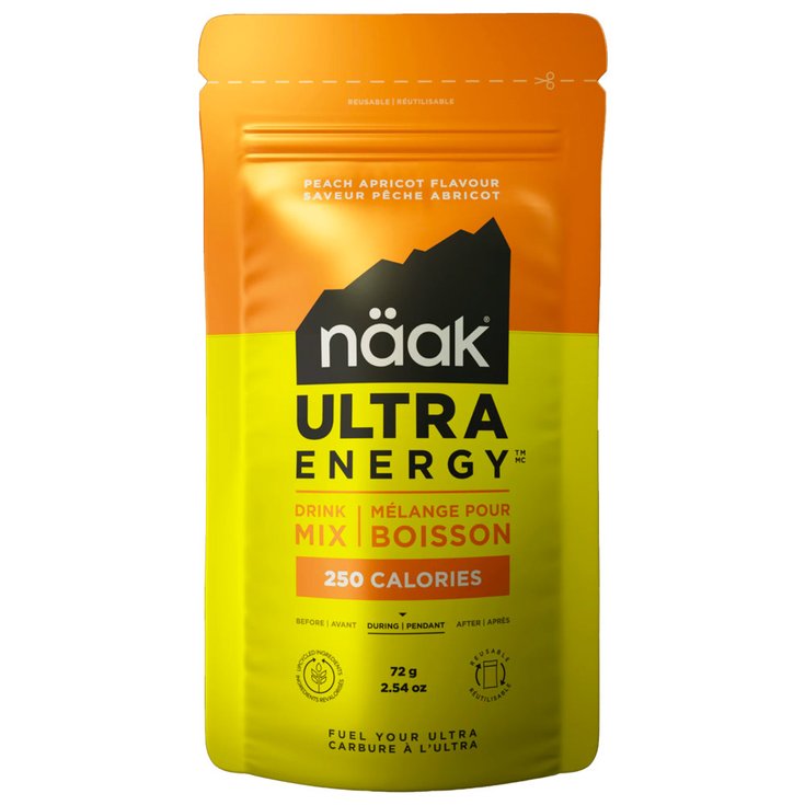 Naak Beverage Ultra Energy Drink Mix 72 g. Pêche Abricot Overview