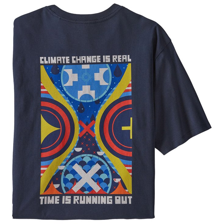 Patagonia Tee-Shirt Time Is Running Out Regenerative Organic Cotton New Navy Overview