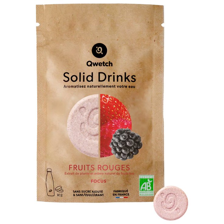 Qwetch Beverage Solid Drinks Bio Fruits Rouges Overview
