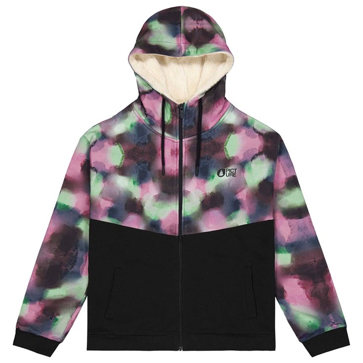 Picture Sweatshirt Basement Plush Zip Black Overview