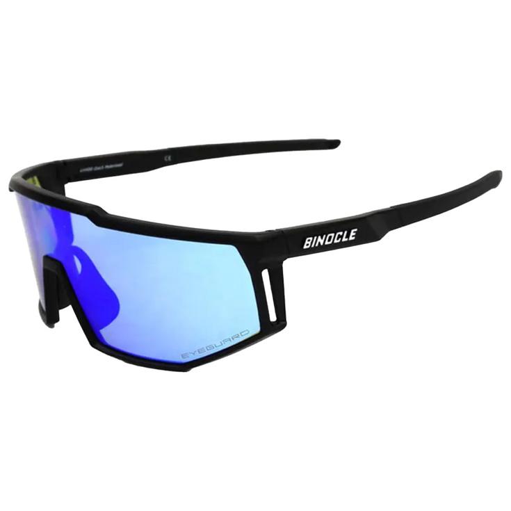 Binocle Eyewear Gafas Horizon Shiny Black Blue Mirror Polarized Presentación