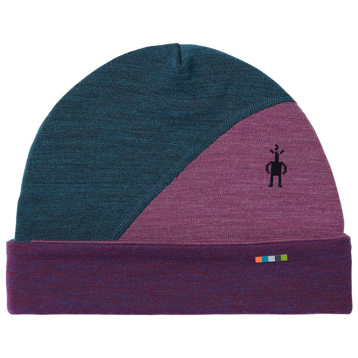 Smartwool Beanies Thermal Merino Colorblock Beanie Twilight Blue Heather Overview