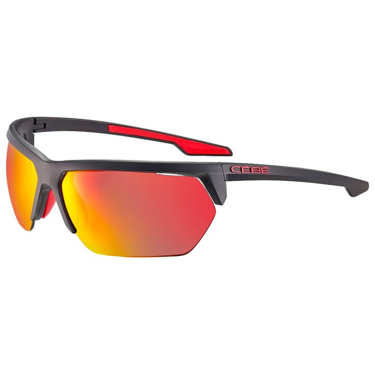 Cebe Sonnenbrille Cinetik 2.0 Black Red Zone Grey Red Präsentation