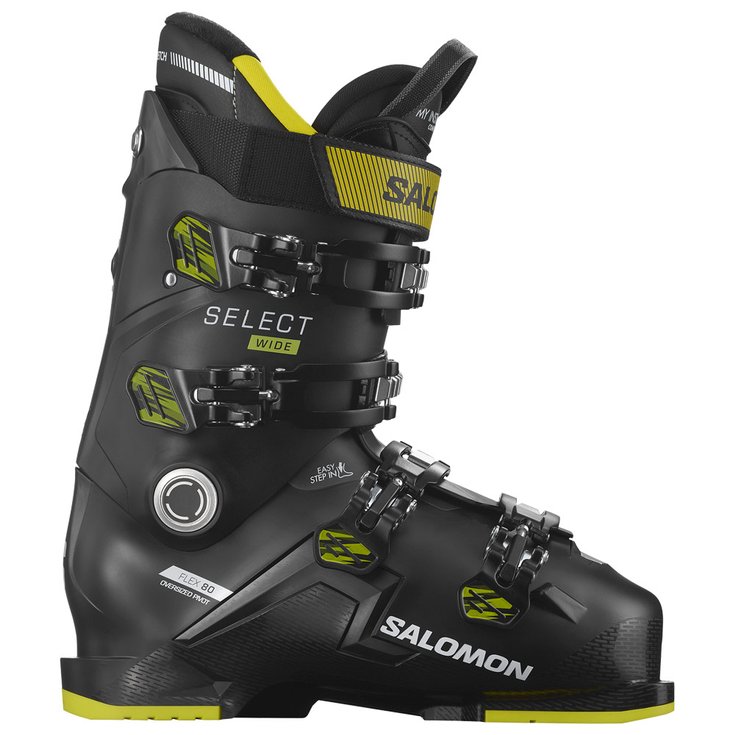 Salomon Chaussures de Ski Select 80 Wide Black Acid Green Dos