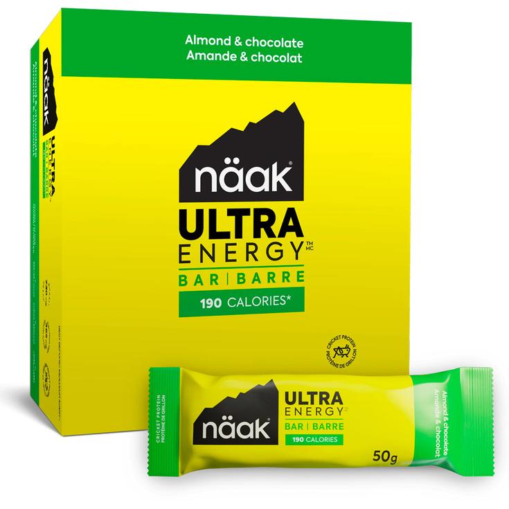 Naak Energiereep Ultra Energy Bars Amandes & Chocolat Voorstelling