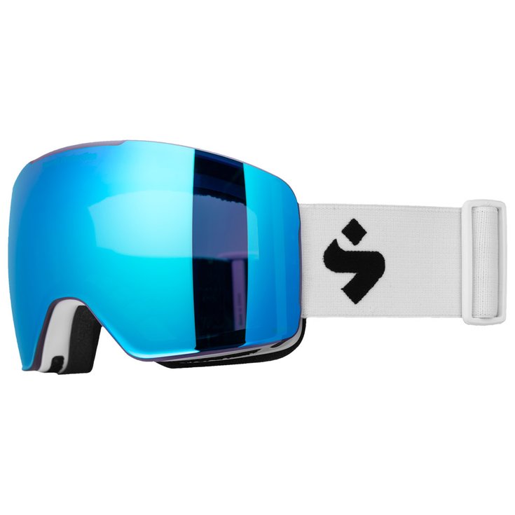 Masque de Ski Sweet Protection Connor Rig Reflect Satin White Sig  Aquamarine - Hiver 2024