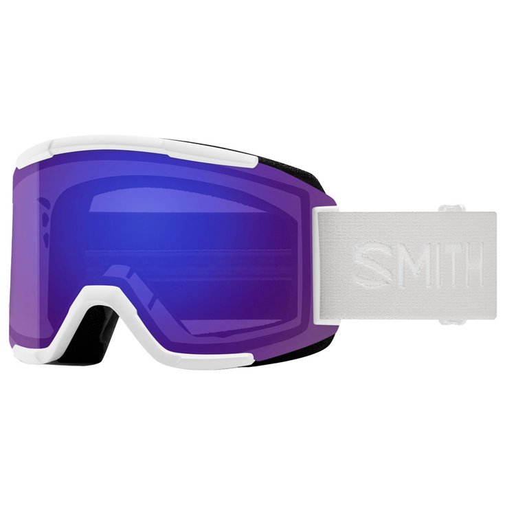 Smith Masque de Ski Squad White Vapor Chromapop Everyday Violet Mirror + Clear Présentation