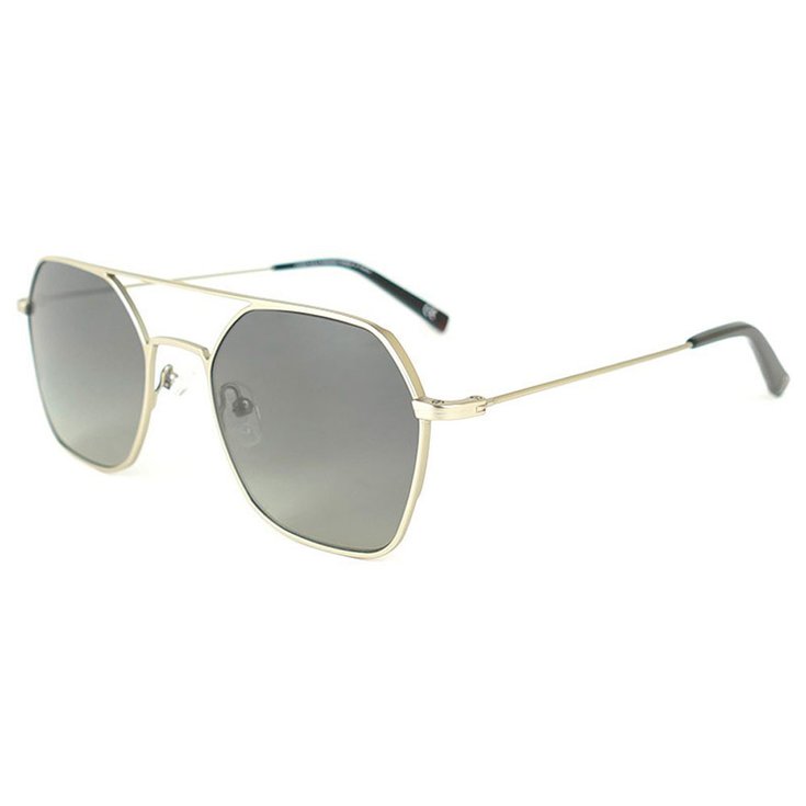 Binocle Eyewear Sonnenbrille Lewis Silver Mat Gradient Grey Polarized Präsentation